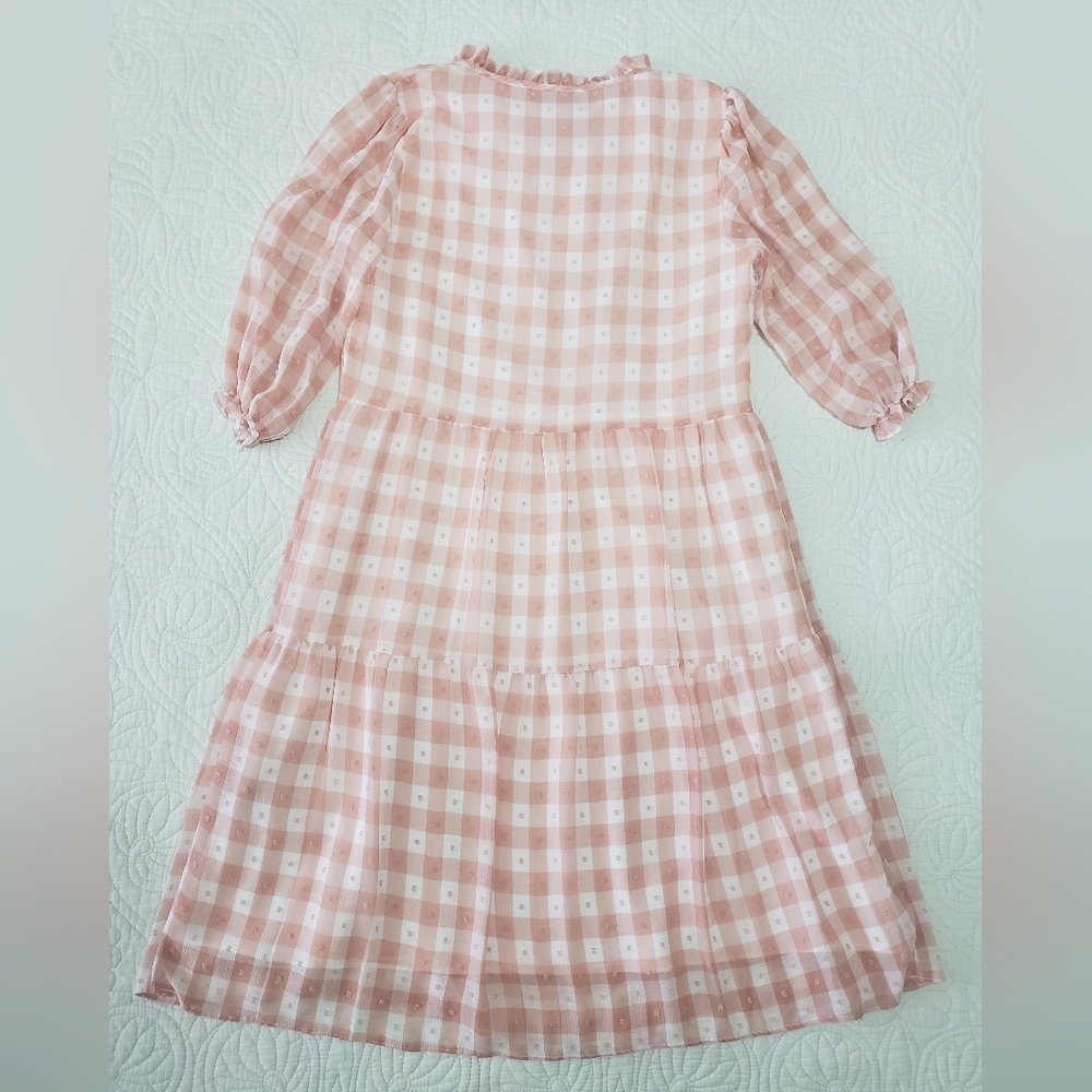 Nanette Lepore Pink Blush Gingham Dress Size 2 - Picture 8 of 13